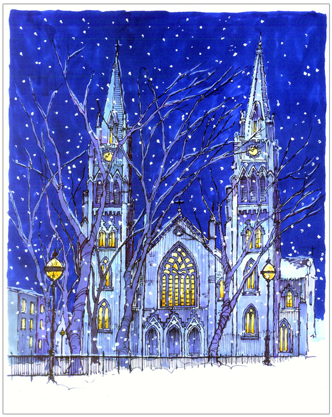Cathedral Christmas Card Image